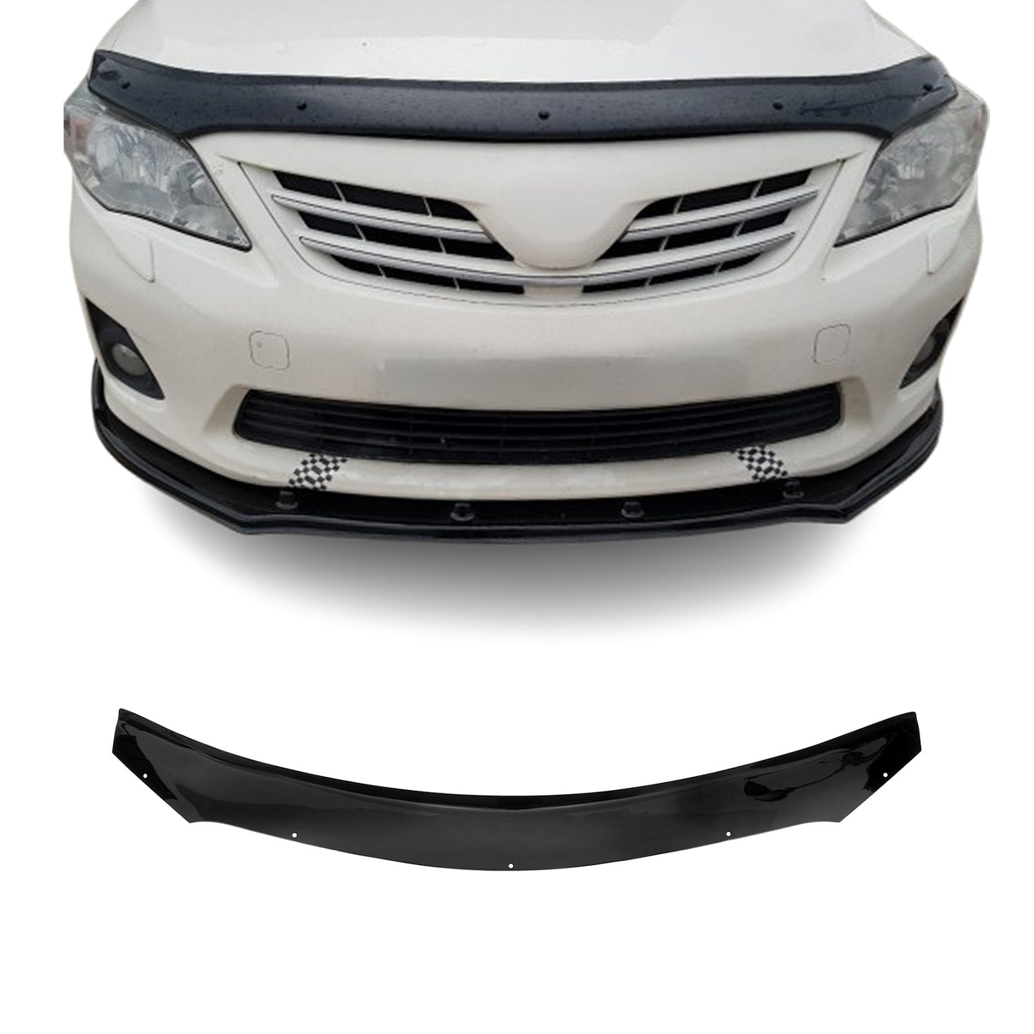 Motorhaube Deflektor Insektenschutz für Toyota Corolla 2007-2013 Dunkel