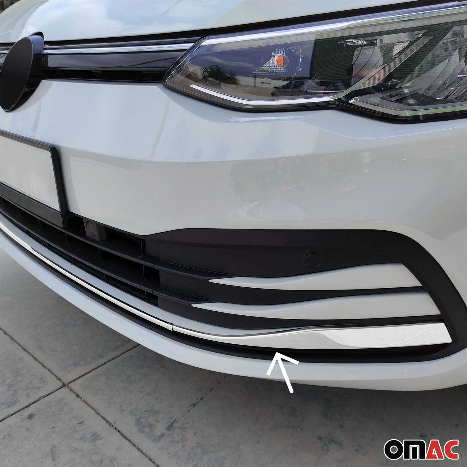 Kühlergrill Leisten Grillleisten für VW Golf 8 Schrägheck 2019-2026 Chrom 3tlg