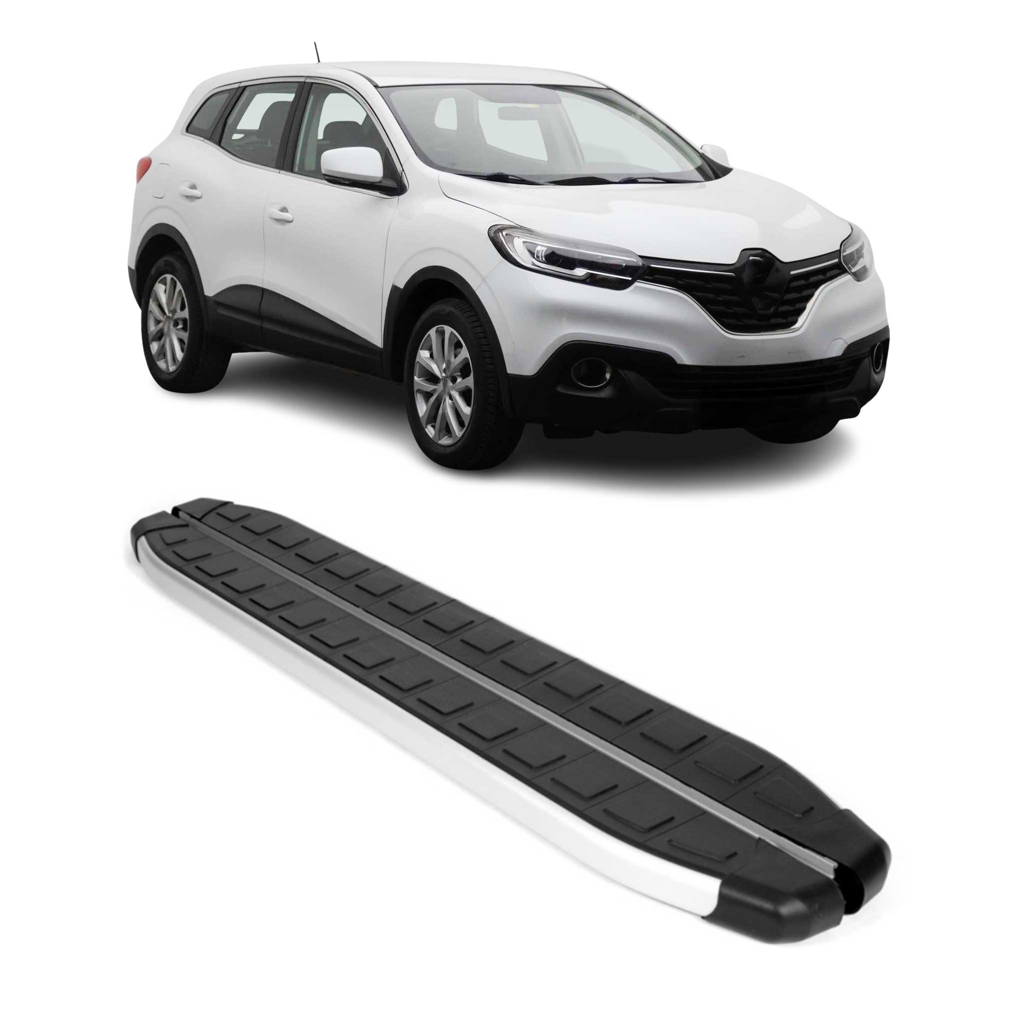 Seitenbretter Trittbretter für Renault Kadjar 2015-2022 Aluminium Schwarz