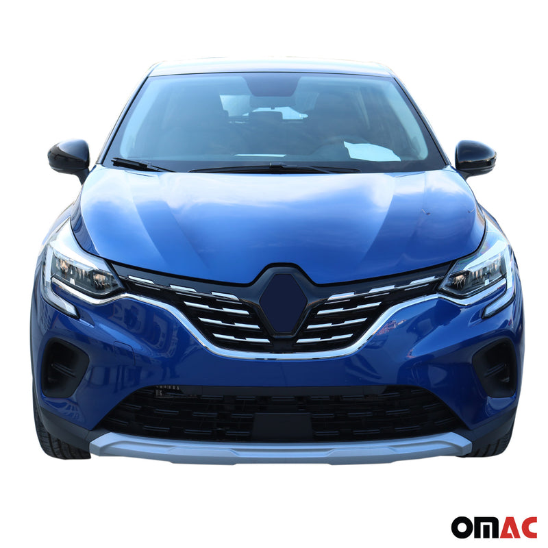 Kühlergrill Leisten Grillleisten für Renault Captur 2020-2025 Chrom Silber 6x