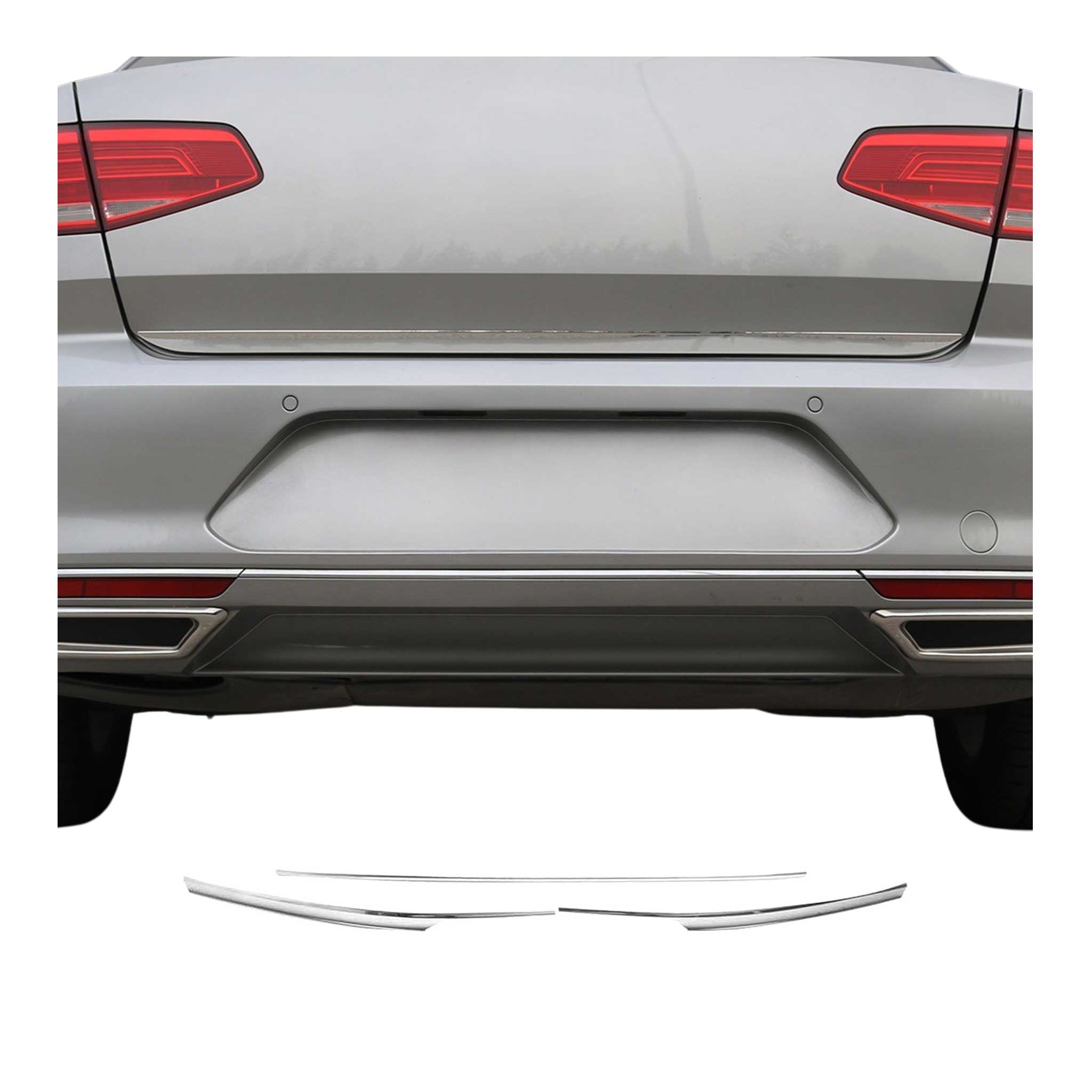 Kofferraumleiste Heckleiste für VW Passat B8.5 Limo Variant 2019-2021 Chrom 3tlg
