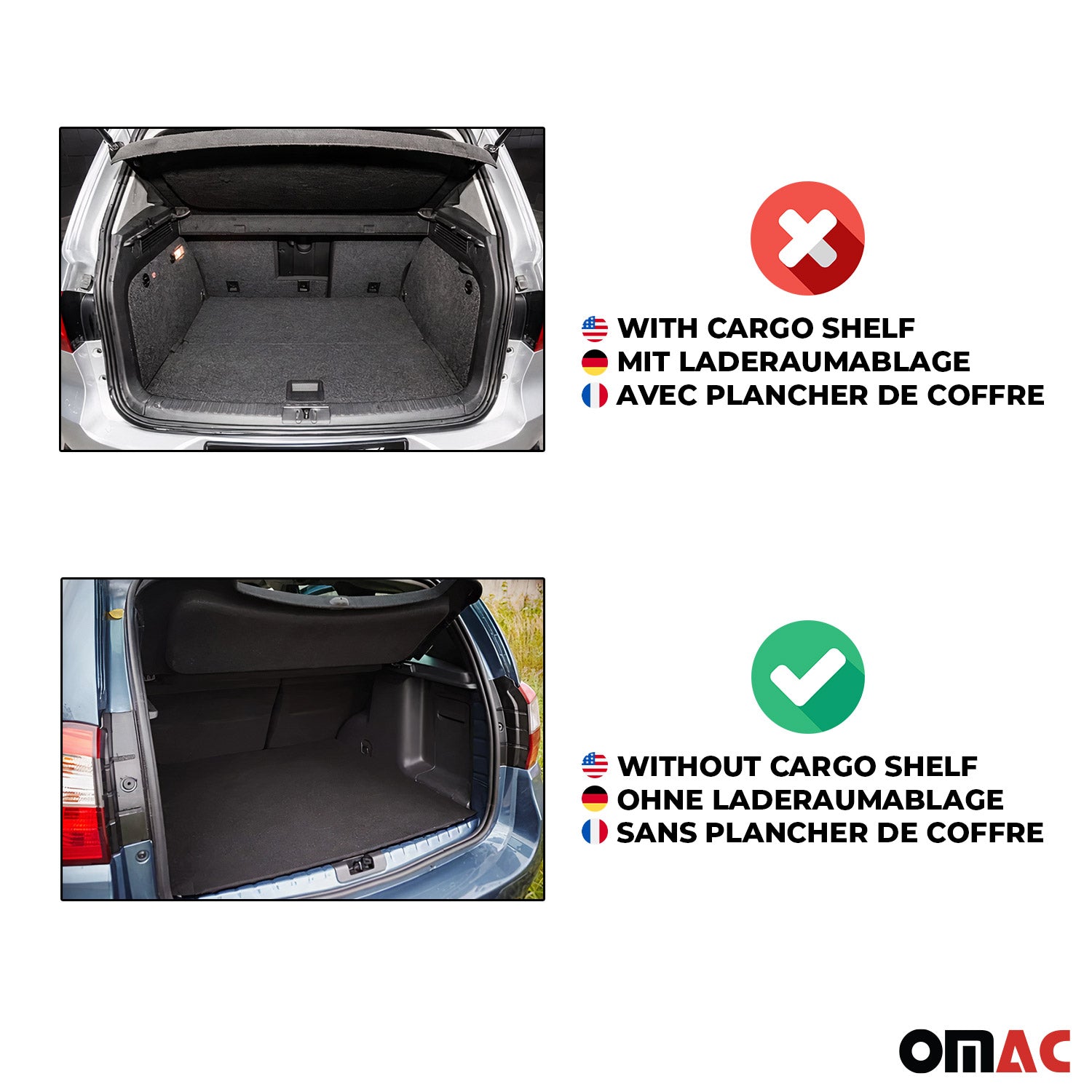 OMAC Gummi Kofferraumwanne für Mazda 6 III Kombi 2012-2018 Pre-FL Schwarz TPE