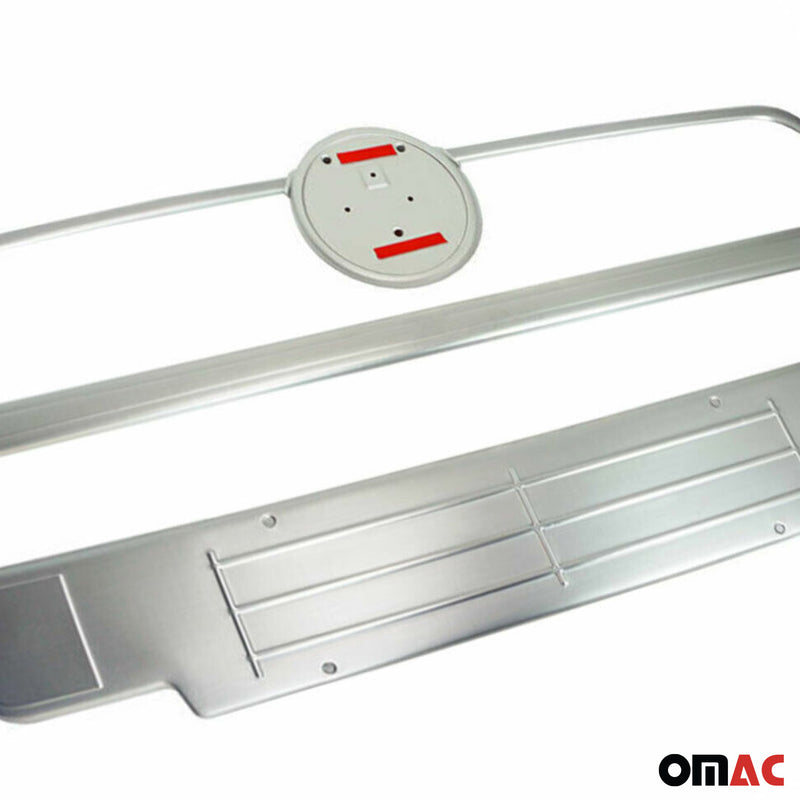 Kühlergrill Leisten Grillleisten für Fiat Doblo 2010-2015 Edelstahl Silber 2tlg