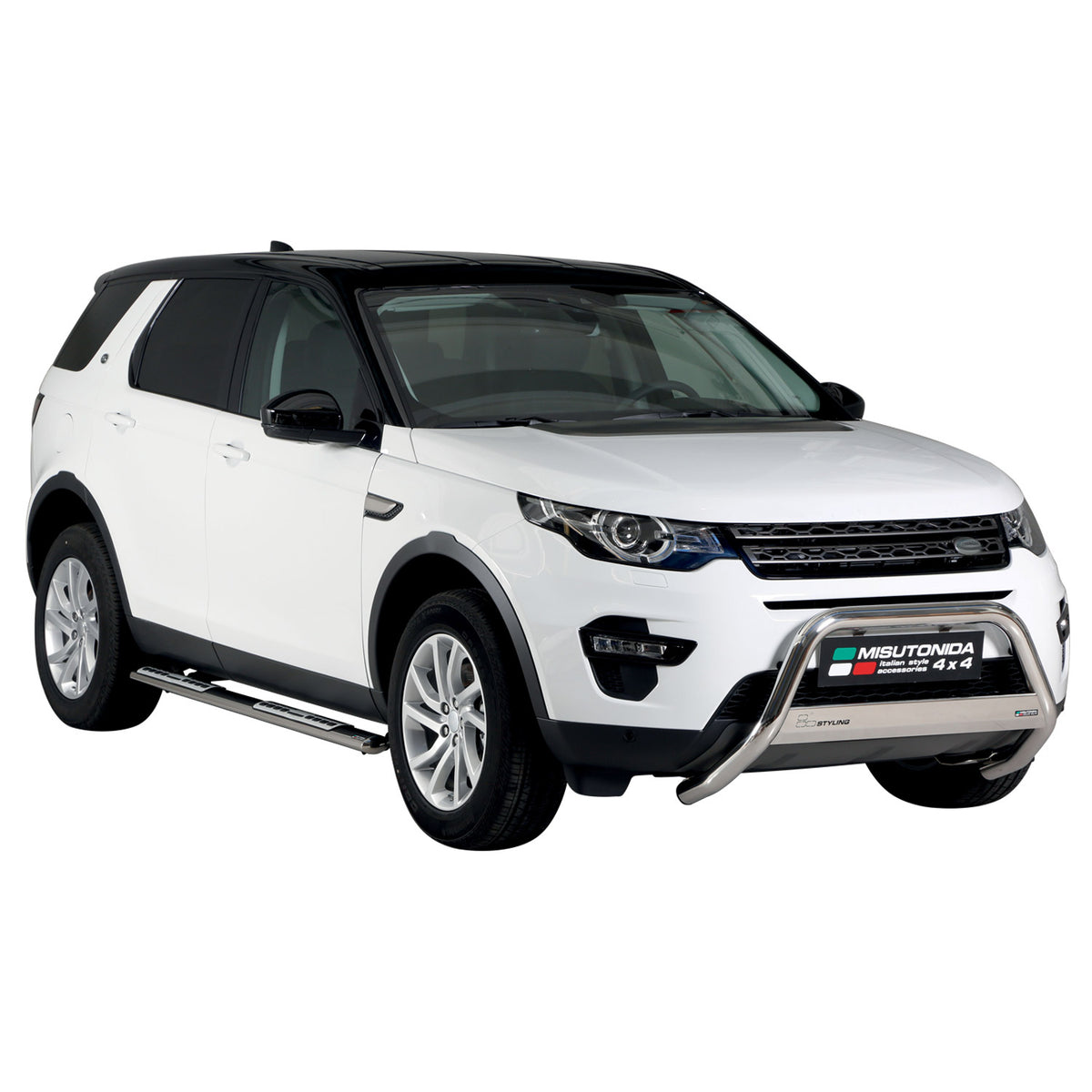 Stahl Schwellerrohre Trittbretter für Land Rover Discovery Sport 2014-2019 Grau