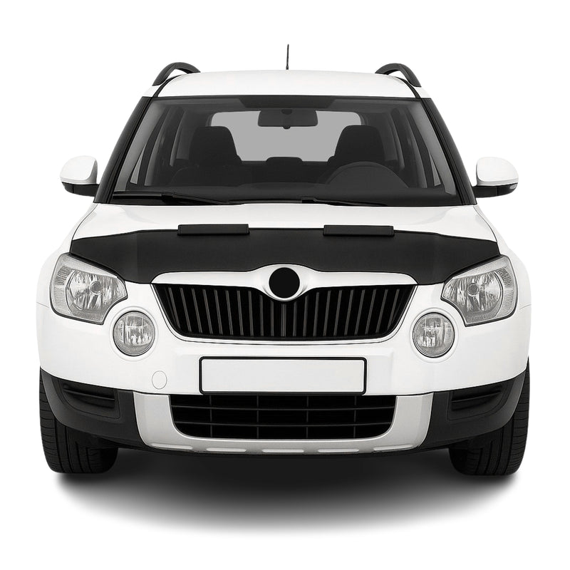 Haubenbra Steinschlagschutz Bonnet Bra für Skoda Yeti 2009-2013 Schwarz Halb