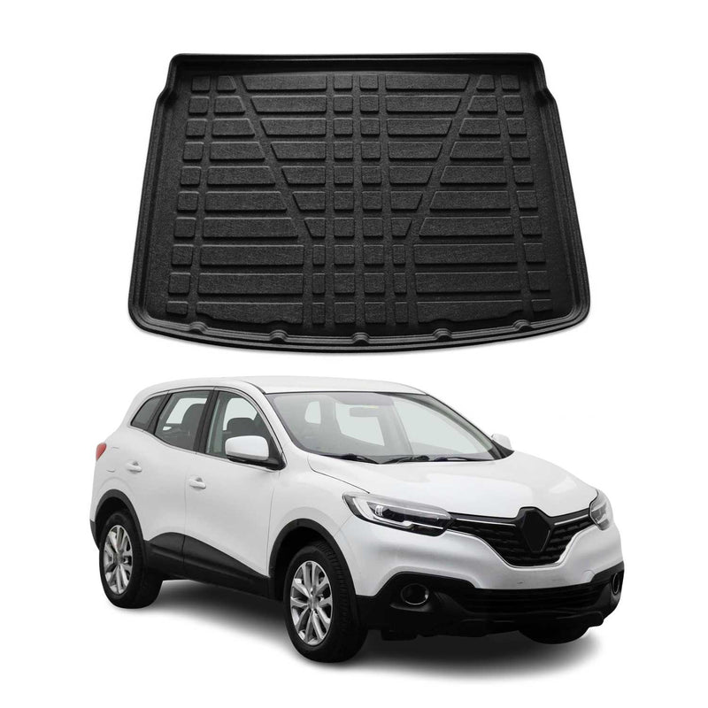 Kofferraumwanne Laderaumwanne für Renault Kadjar 2015-2022 Gummi TPE Schwarz