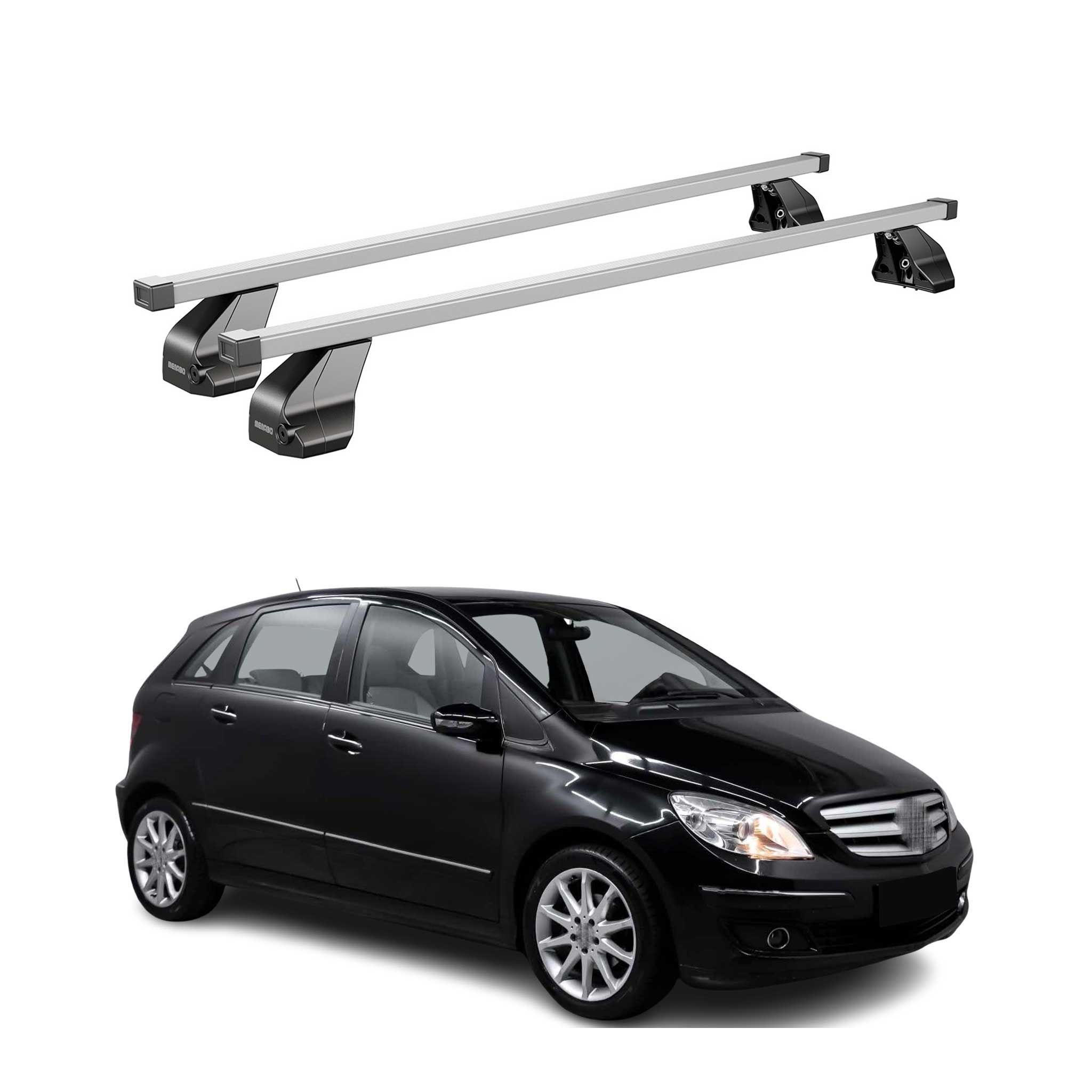 Menabo Dachträger für Mercedes B Klasse W245 2005-2011 75kg Stahl Silber 2x