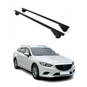 Dachträger Grundtäger für Mazda6 Kombi 2012-2025 75kg Metall Schwarz 2 tlg