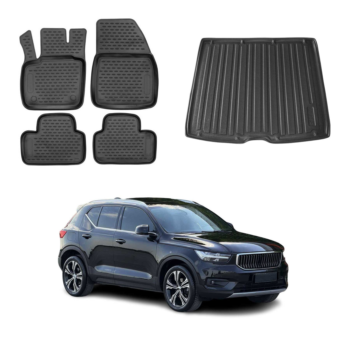 OMAC Fußmatten & Kofferraumwanne Set für Volvo XC40 2018-2026