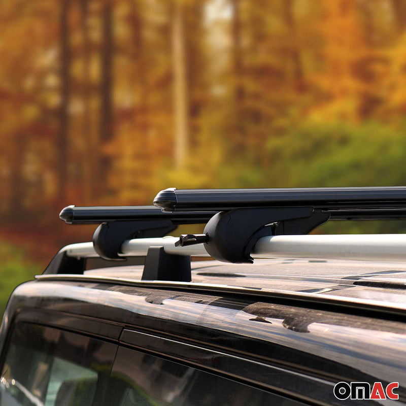 Dachträger für Fiat Sedici 2006-2015 Gepäckträger Grundträger Alu Schwarz 2x