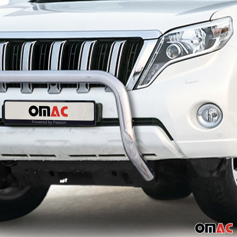 Stahl Frontbügel Frontschutzbügel für Toyota Land Cruiser 150 2013-17 ABE Silber