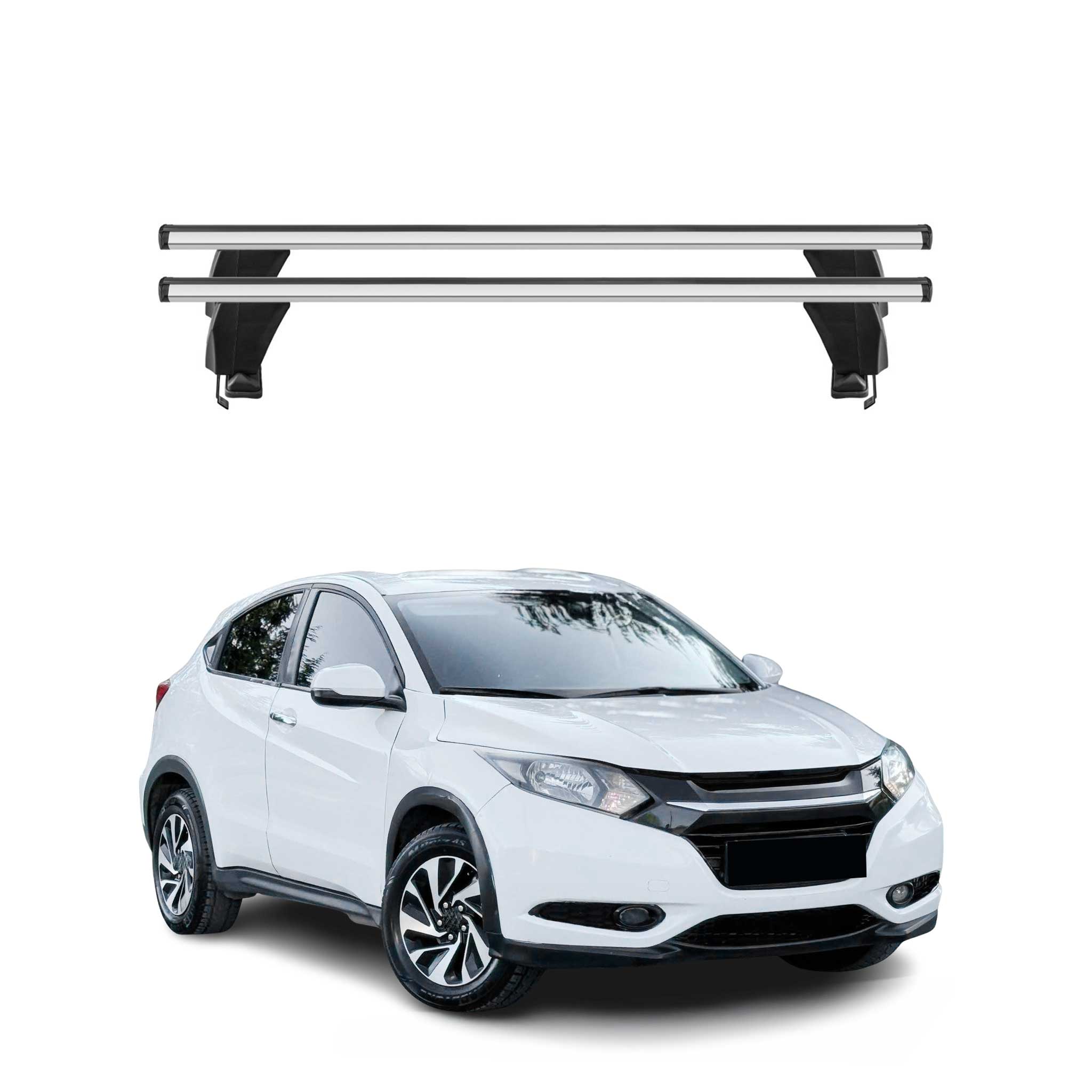 Menabo Dachträger Grundtäger für Honda HR-V 2015-2021 50kg Alu Silber 2 tlg