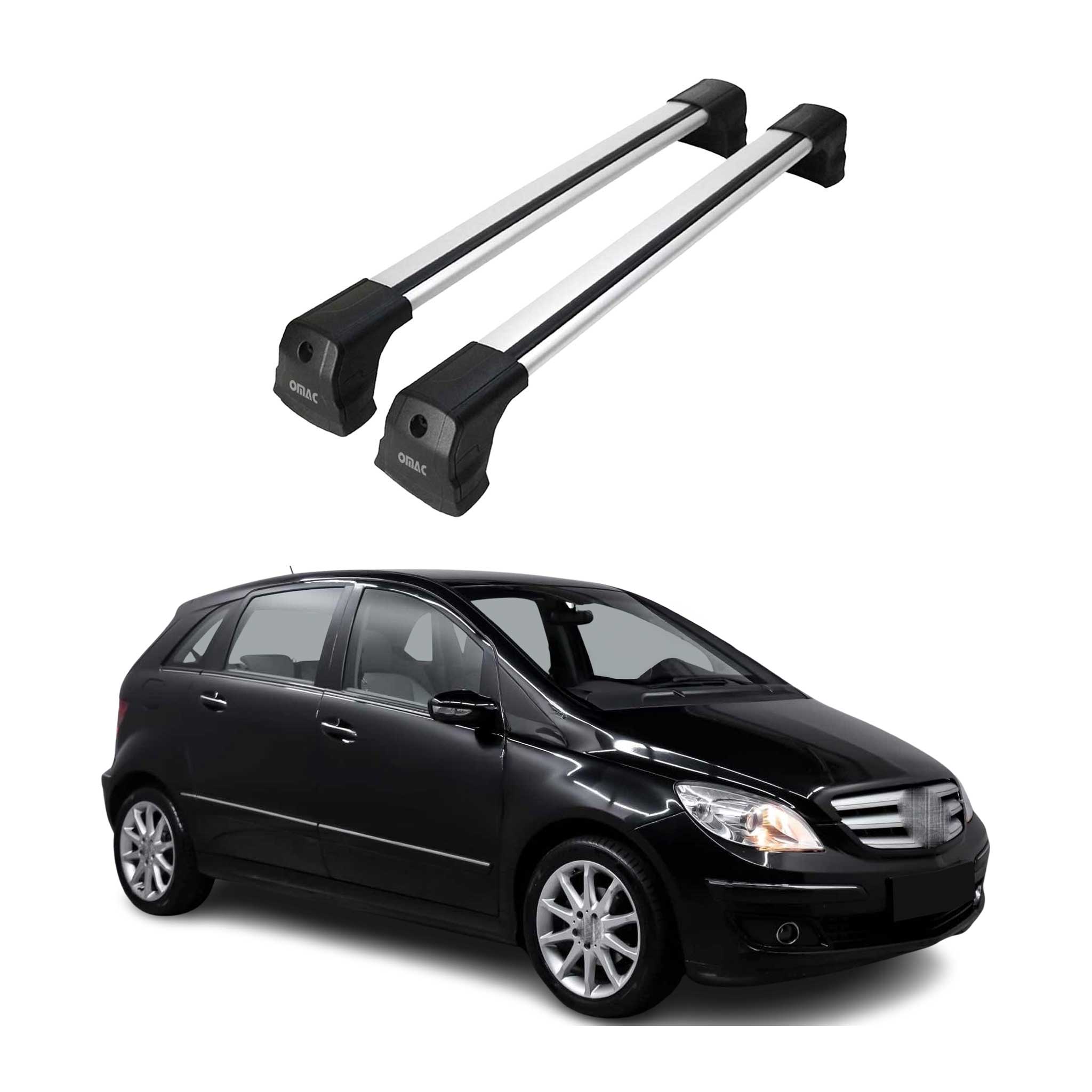 Dachträger Gepäckträger für Mercedes B Klasse T245 2005-2011 Aluminium Grau