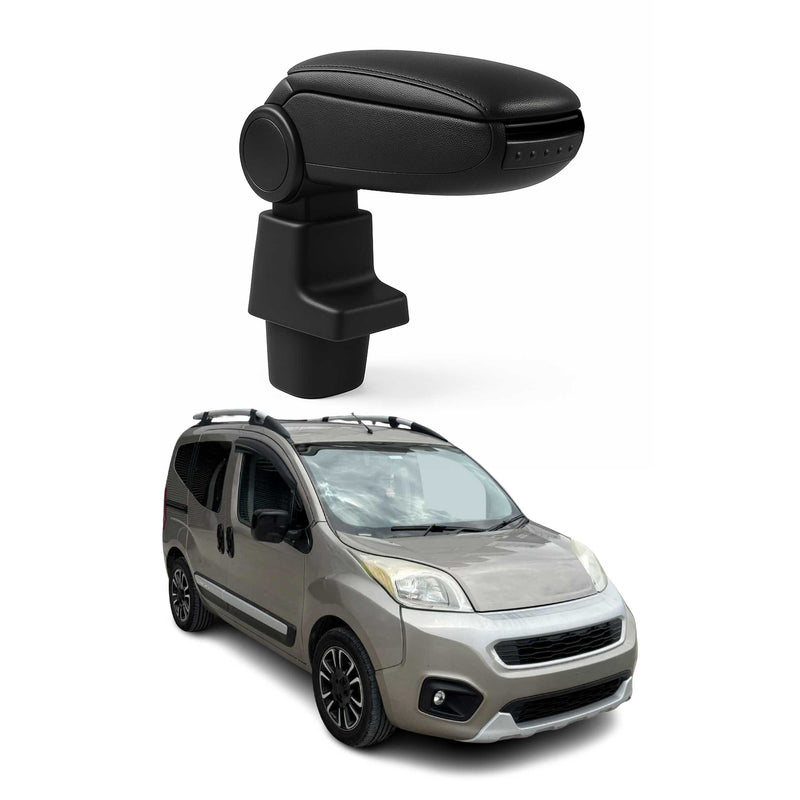 Mittelarmlehne Armlehne Mittelkonsole für Fiat Qubo 2008-2021 PU-Leder Schwarz