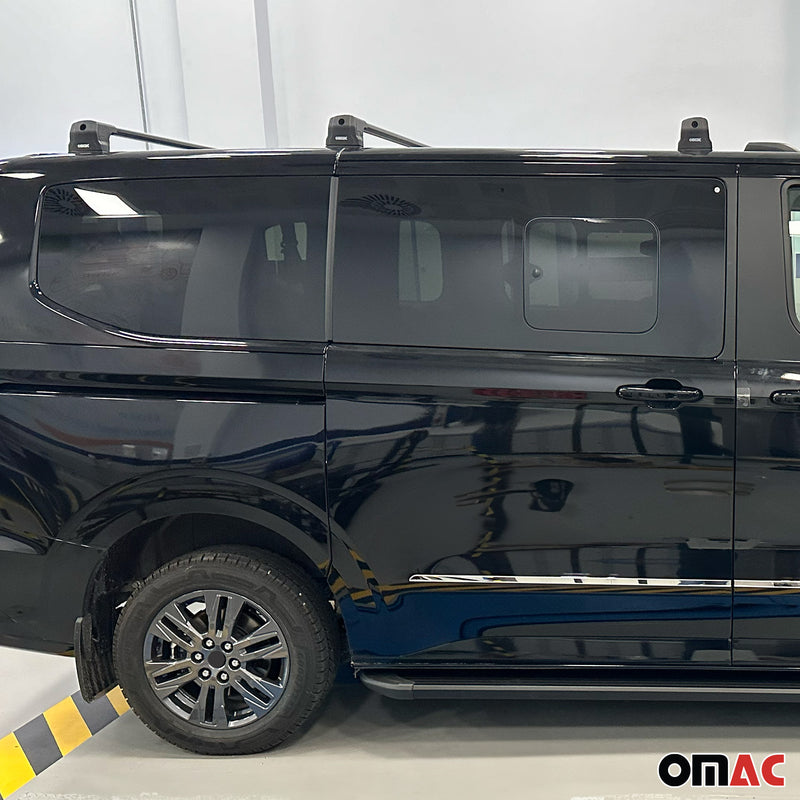 Dachträger für Ford Transit Custom / Tourneo Custom 2023-2025 75kg Schwarz 3 tlg