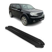 Trittbretter Seitenschweller für Honda Pilot 2009-2015 Alu Schwarz Silber 2 tlg