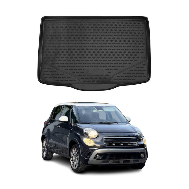 OMAC Gummi Kofferraumwanne für Fiat 500L 2012-2023 TPE Schwarz