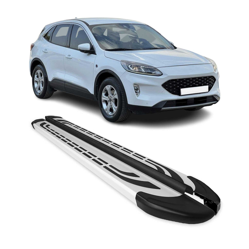 Trittbretter Seitenschweller Seitenbretter für Ford Kuga 2019-2025 Alu Grau