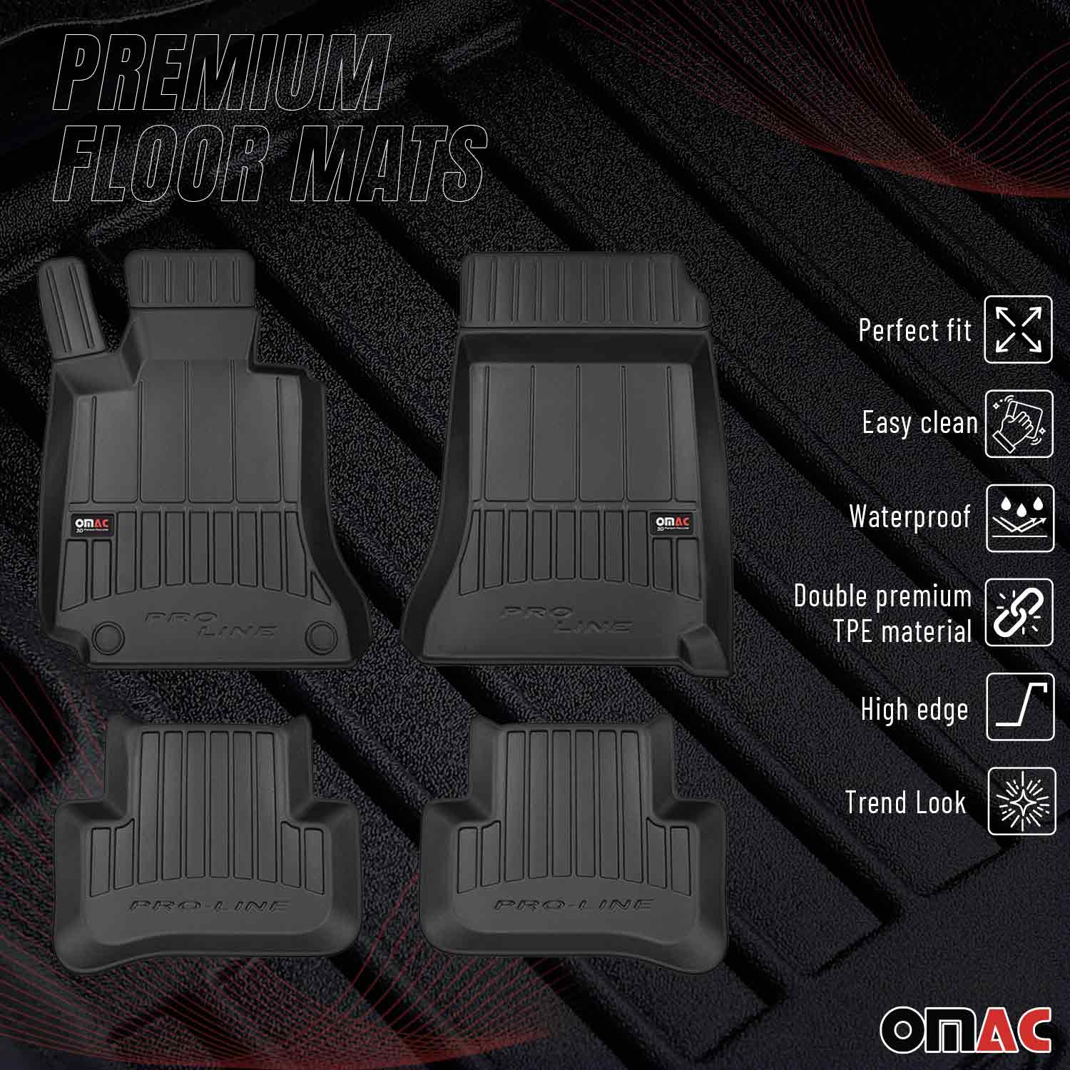 OMAC Gummi Fußmatten für Mercedes C Klasse W204 S204 T-Model 2007-2014 Premium