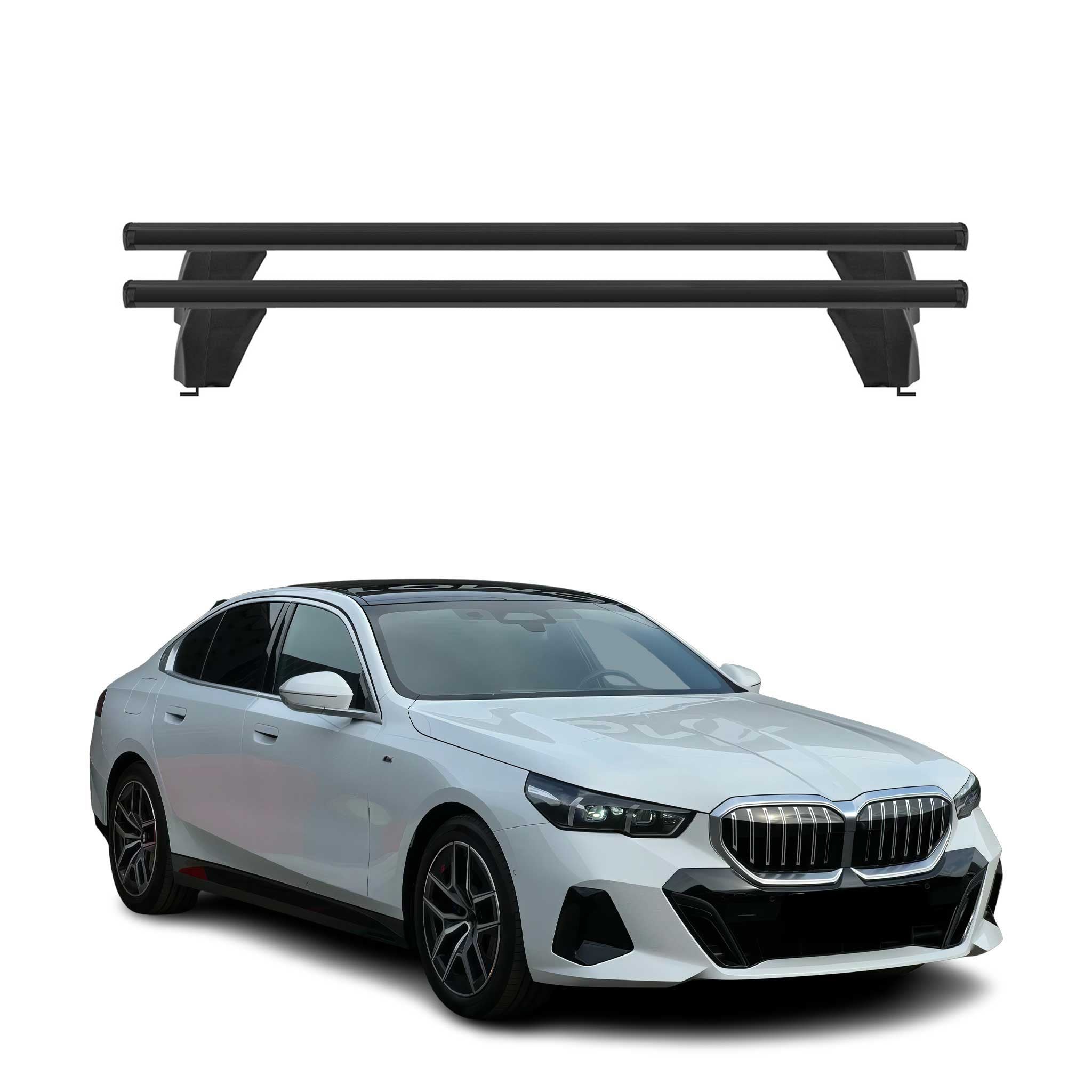 Menabo Dachträger Grundträger für BMW 5 G60 2024-2026 Alu Schwarz 2tlg