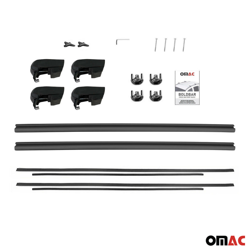 Dachträger Gepäckträger für Ford Mondeo mk5 Wagon 2014-2022 ABE Schwarz 2x