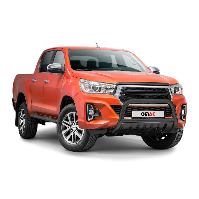 Stahl Frontbügel Frontschutzbügel für Toyota Hilux 2018-2022 mit ABE Schwarz