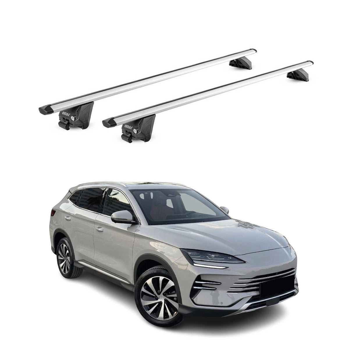 Dachträger für BYD Seal U SUV 2024-2026 100kg Aluminium Silber 2x ABE