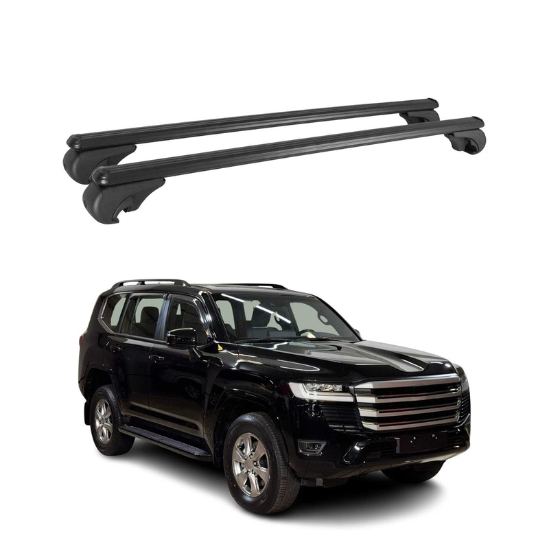Dachträger Grundtäger für Toyota Land Cruiser J250 2023-2025 75kg Alu Schwarz 2x