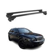 Dachträger Grundtäger für Audi A4 B6 Avant 2001-2004 75kg Alu Schwarz 2 tlg