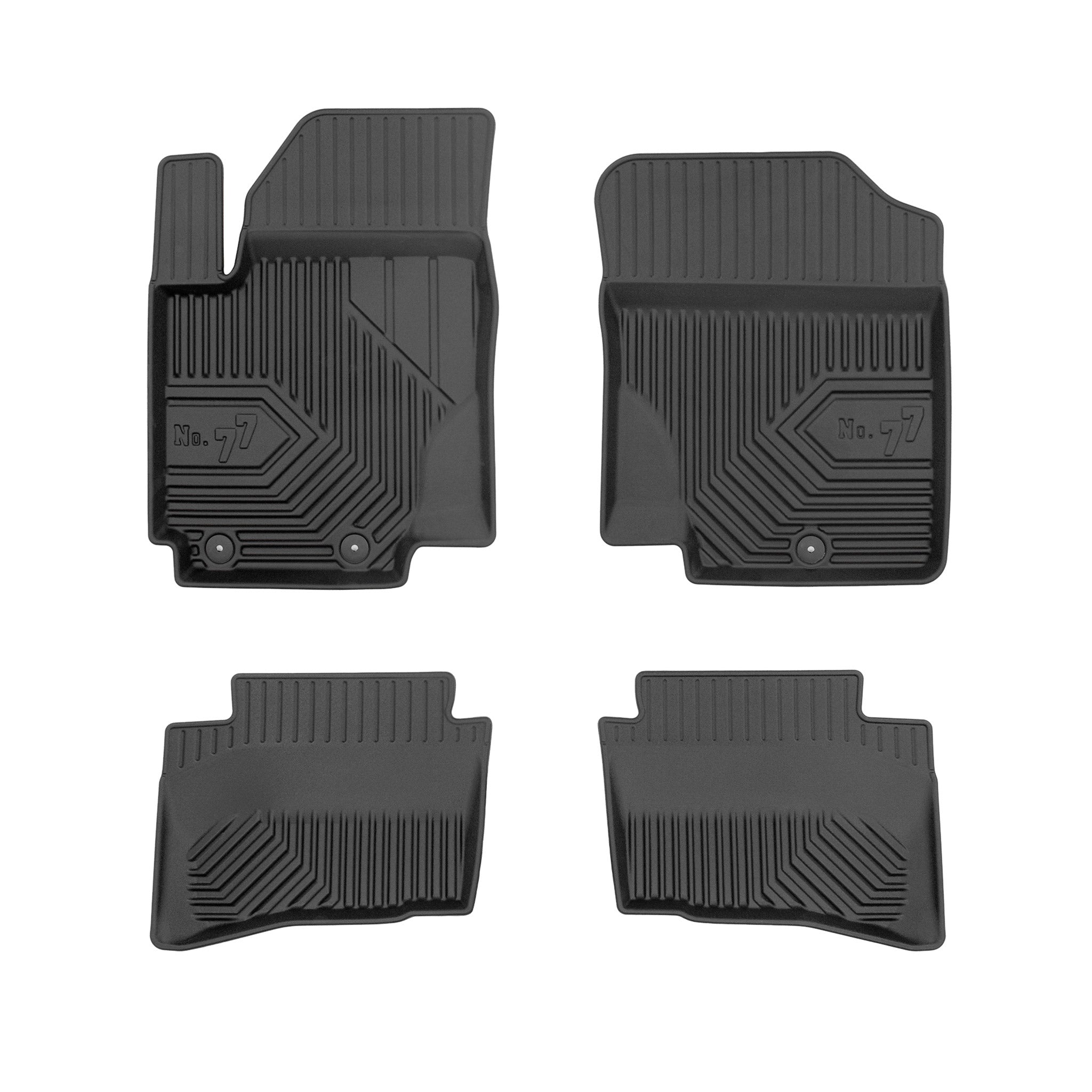 Fußmatten Gummimatten No.77 für Hyundai i20 I 2008-2014 TPE Gummi Schwarz 4 tlg