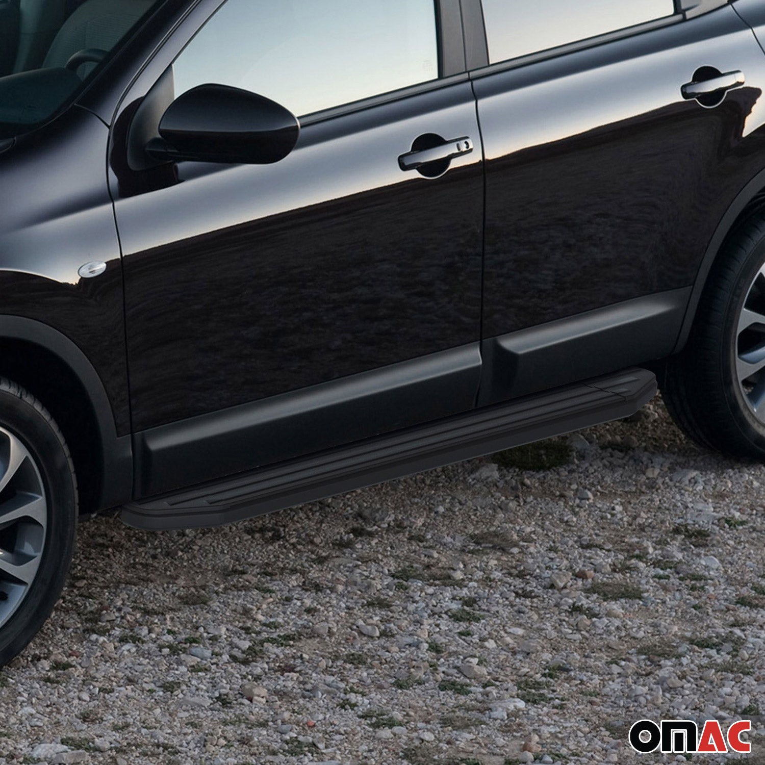 Trittbretter Seitenschweller für Nissan X-Trail 2015-2018 ABE Schwarz Alu