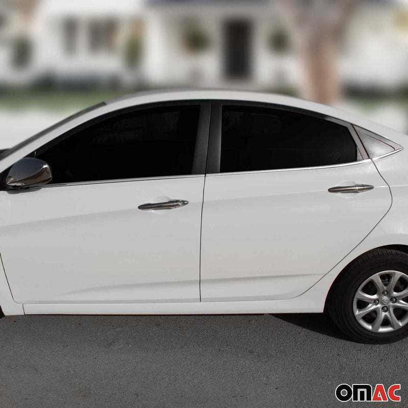 Window strips trim for Hyundai Accent Blue Solaris 2012-2021 chrome 6 pieces