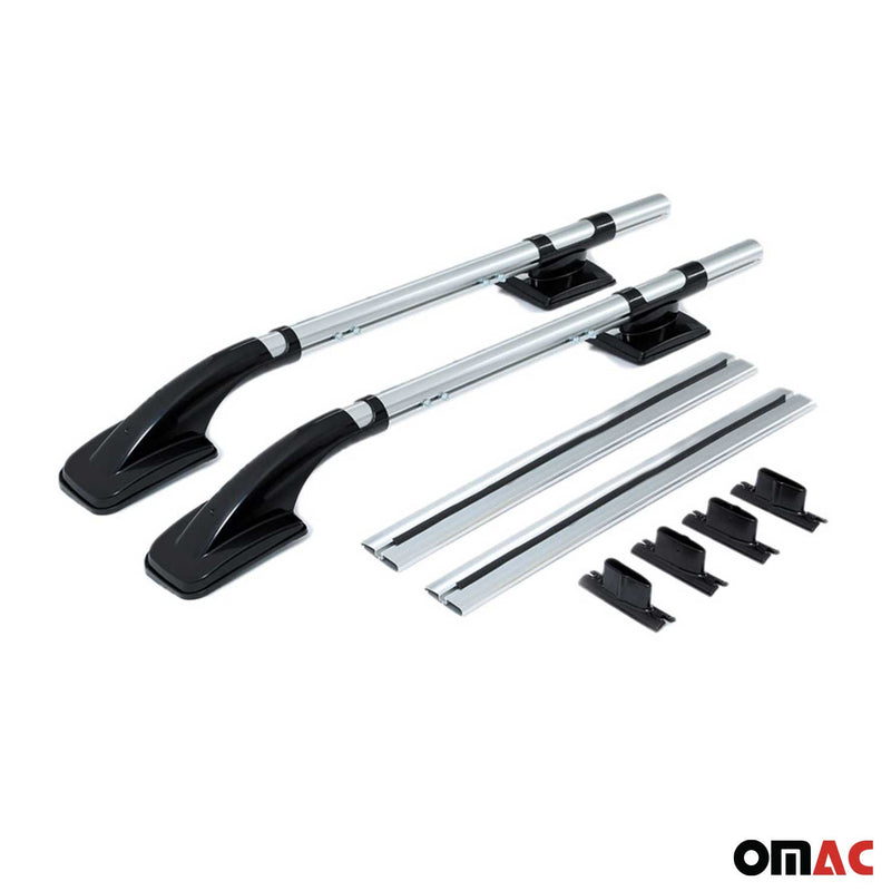 Dachreling Dachträger Satz für Ford Ranger Double Cab 2 2007-2012 Alu Grau 4x