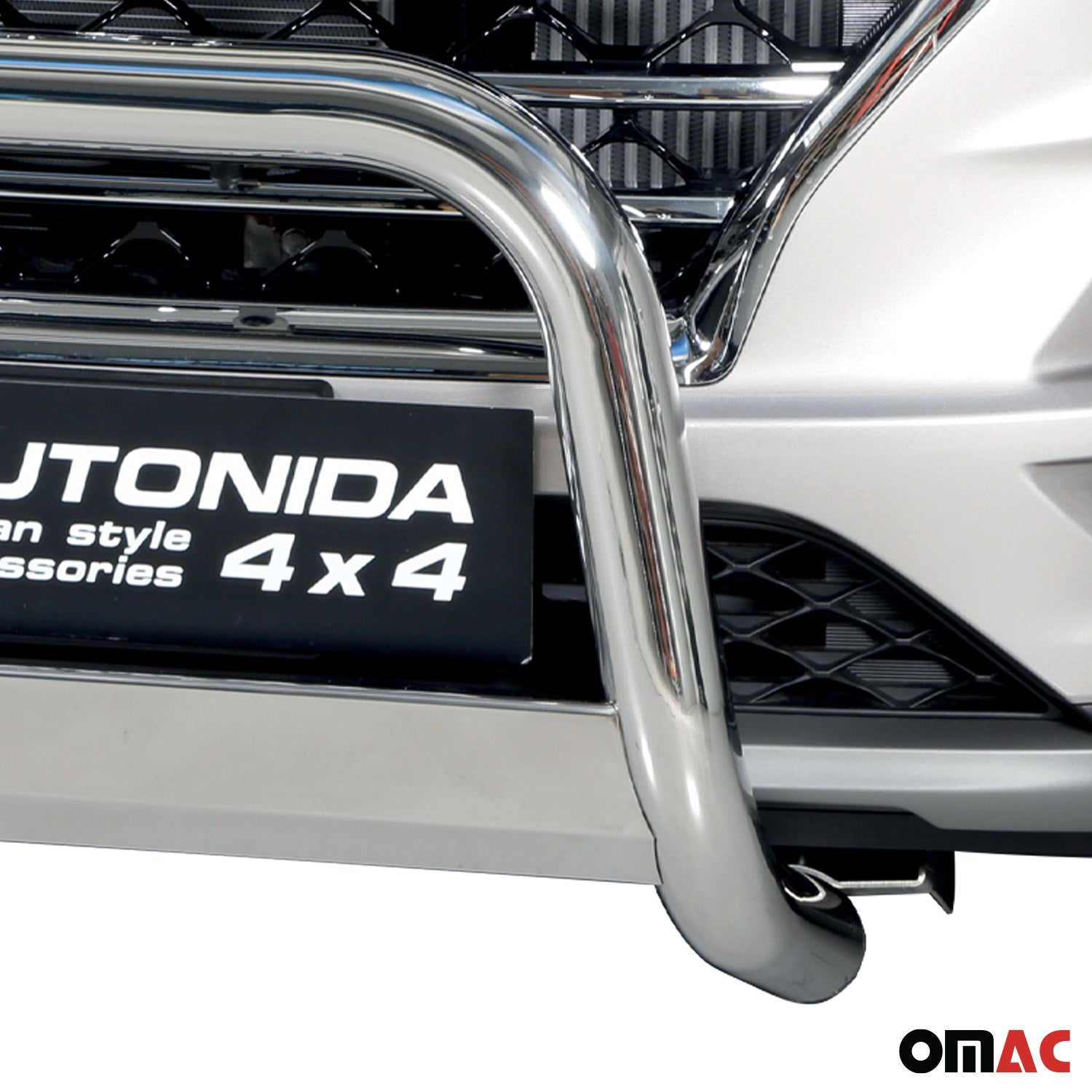 Frontbügel Frontschutzbügel für Hyundai Tucson 2018-2021 ø63mm Stahl Silber
