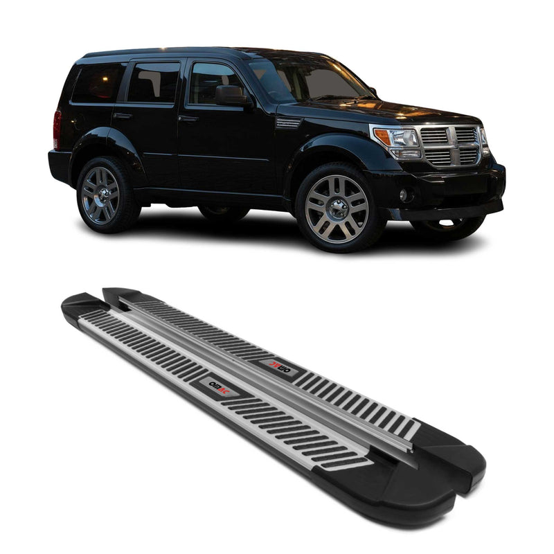 Trittbretter Seitenbretter Seitenschweller für Dodge Nitro 2007-2012 Alu Schwarz