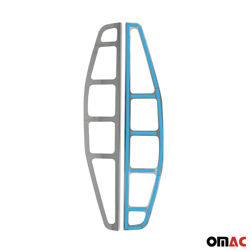 Rücklicht Leisten Heckleuchte für Fiat Doblo 2000-2006 Edelstahl Silber 2tlg
