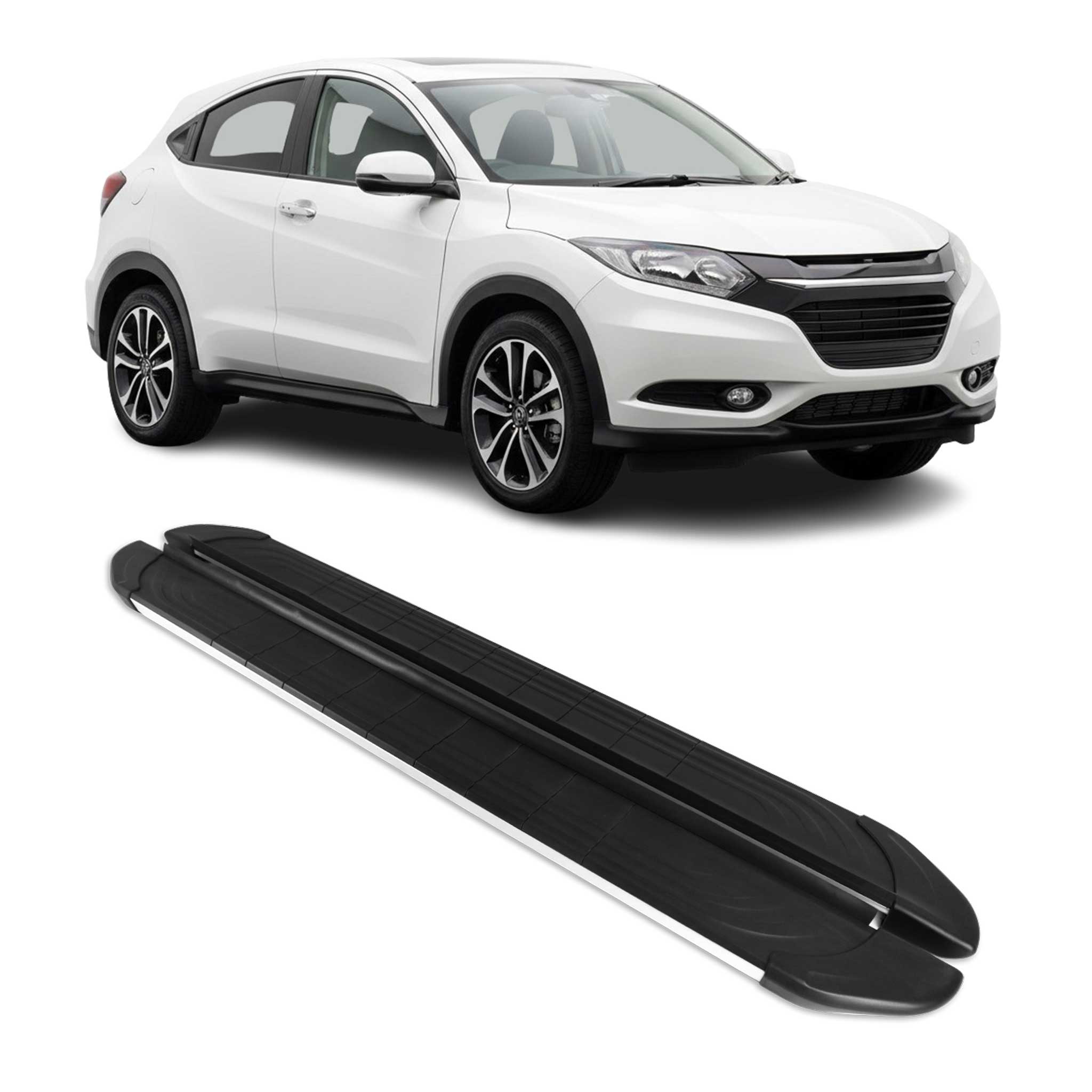 Trittbretter Seitenschweller für Honda HR-V 2015-2021 Aluminium Schwarz Silber