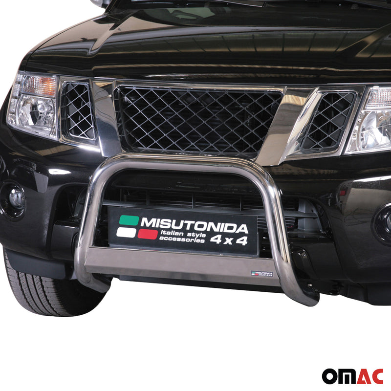 Frontbügel Frontschutzbügel für Nissan Pathfinder 2010-2013 ø63mm Stahl Silber