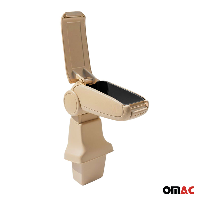 Mittelarmlehne Armlehne Mittelkonsole für Ford C-Max 2 2010-2019 PU-Leder Beige