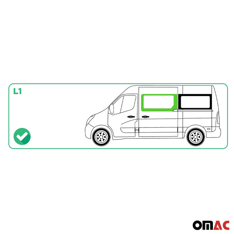 Seitenfenster Auto Fenster für Opel Movano 2010–2021 Schiebetür Vorne Links L1
