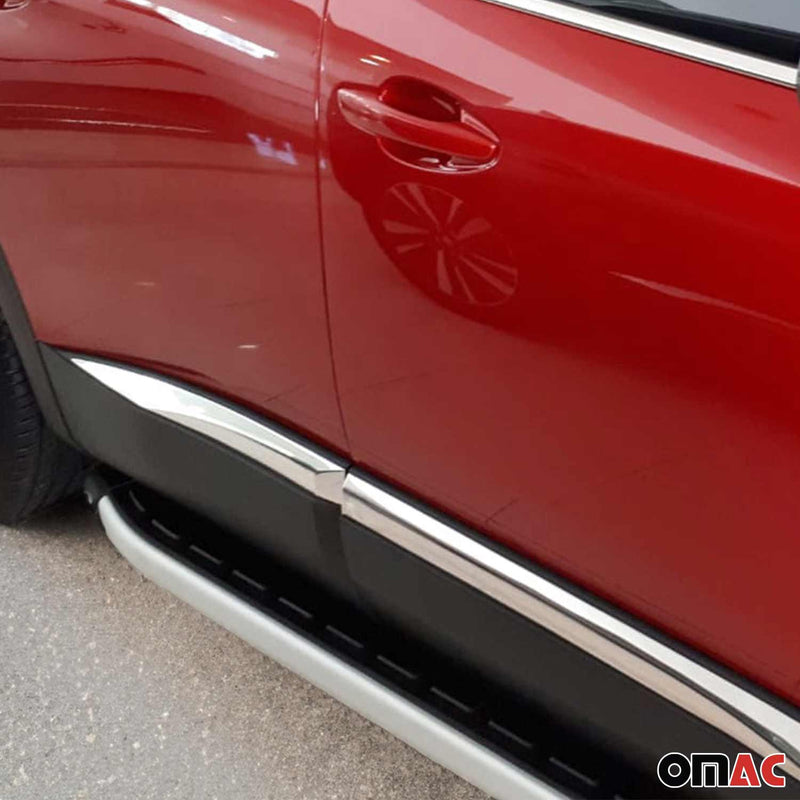 Seitentürleiste Fensterleisten für Peugeot 3008 Active P84 2016-2024 Chrom Satz