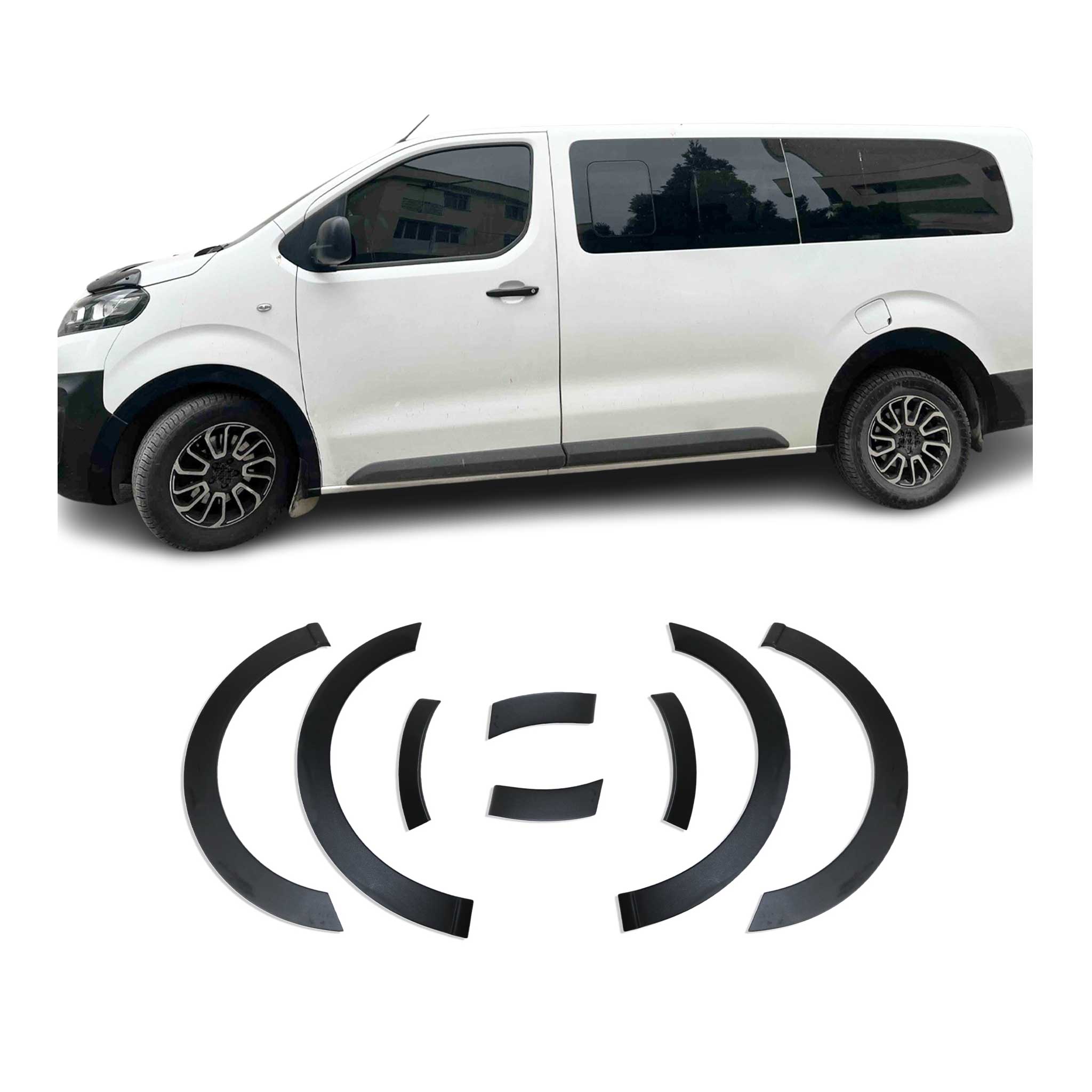 Radläufe Kotflügel Verbreiterung für Peugeot Expert / Traveller 2016-26 L2 L3 8x