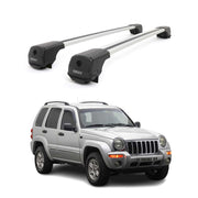 Dachträger Grundträger für Jeep Cherokee KJ 2002-2007 Aluminium 75kg Grau 2tlg