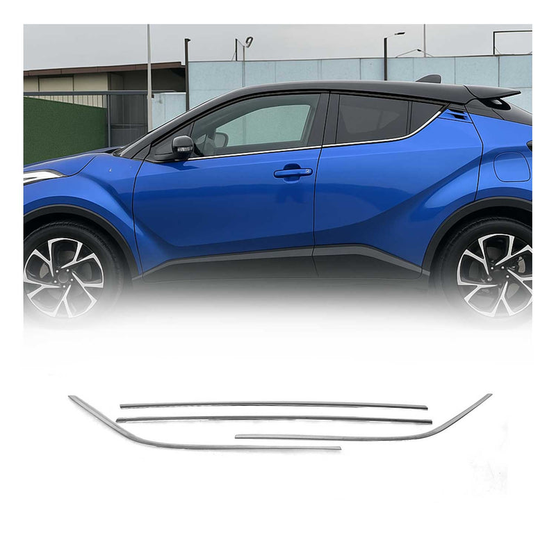 Fensterleisten Zierleisten für Toyota C-HR 2016-2022 Edelstahl Chrom 4tlg