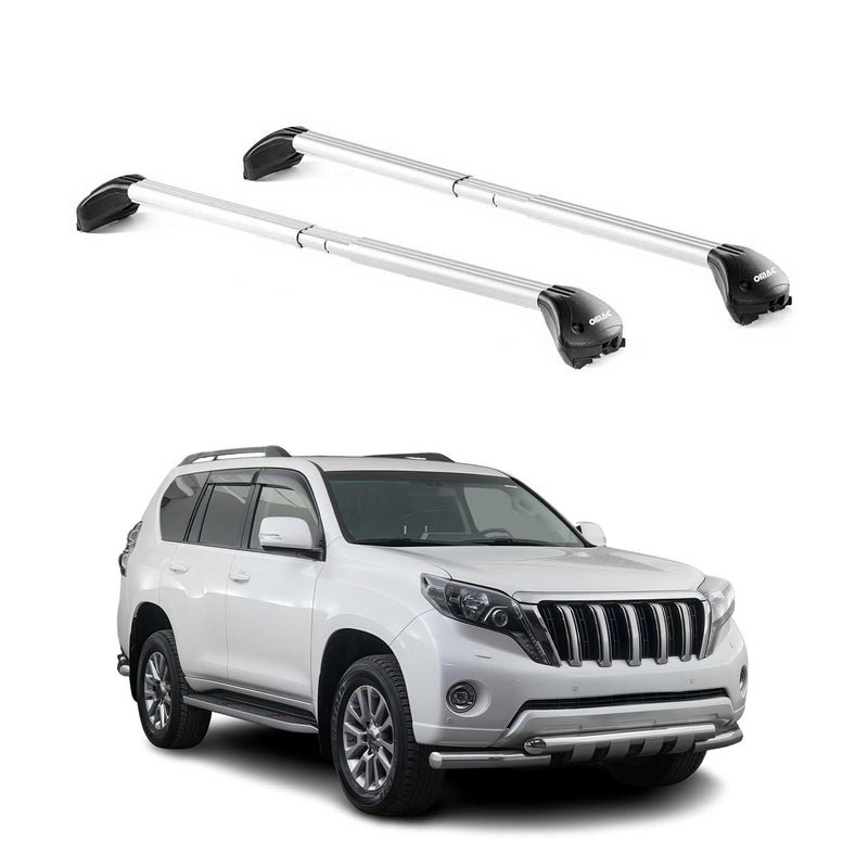 Dachträger für Toyota Land Cruiser 125 155 2002-2021 3 tür 100kg Alu ABE Silber