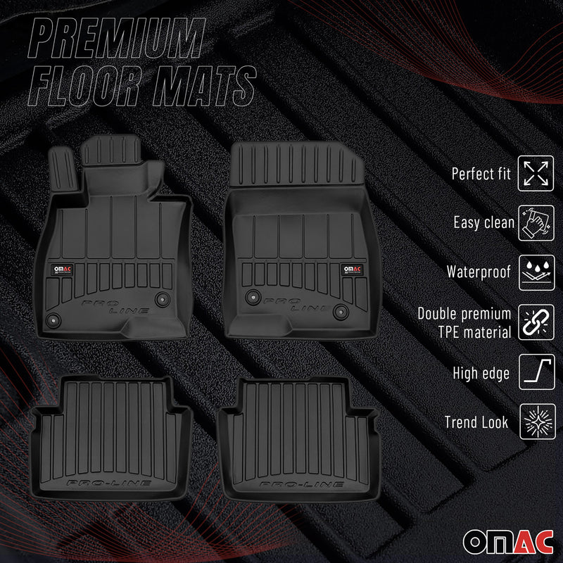 OMAC Gummi Fußmatten für Mazda 6 2012-2025 Premium TPE 3D Automatten Schwarz 4x