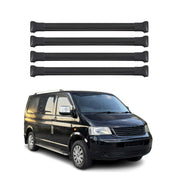 Dachträger für VW T5 T6 Transporter Multivan Caravelle 2003-24 Alu Schwarz 4tlg