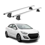 Alu Dachträger für Hyundai i30 II 2012-2016 TÜV T-Nut Abschließbar 2tlg Silber