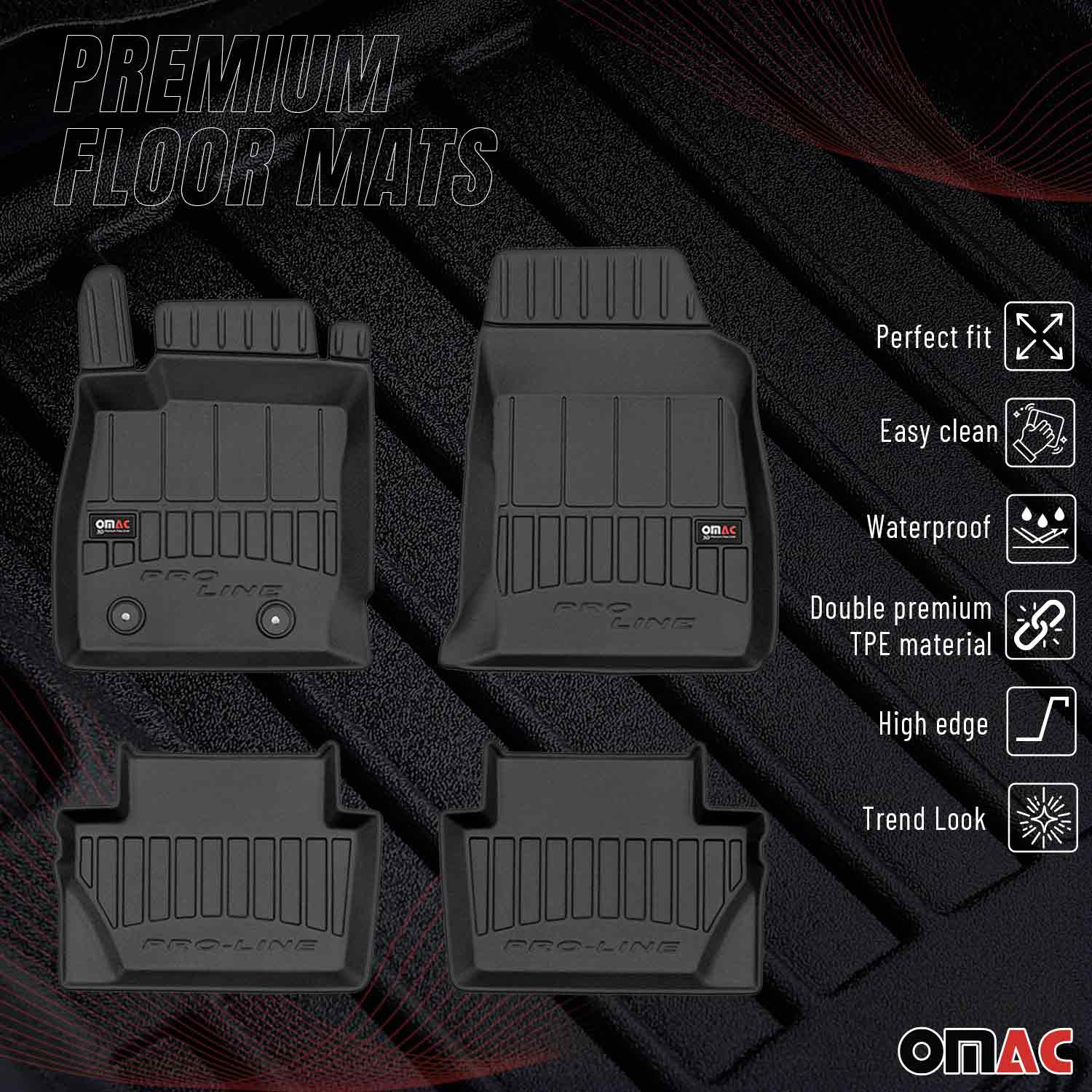 OMAC Gummi Fußmatten für Ford Ecosport 2014-2024 Premium TPE Automatten 4tlg