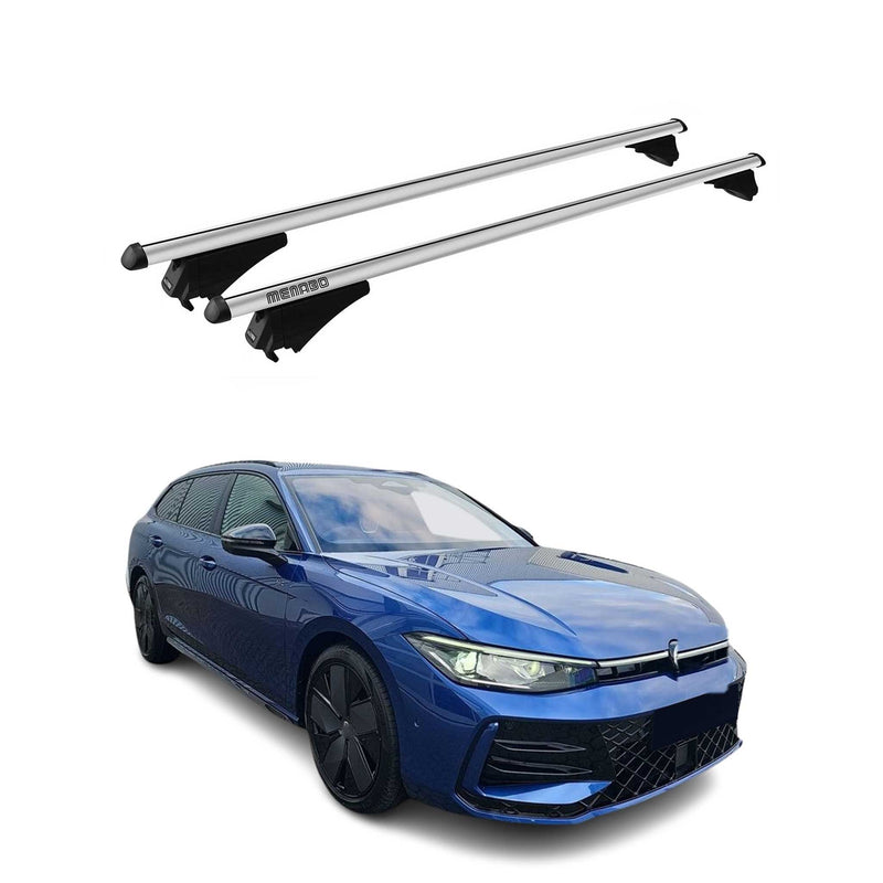 Menabo Dachträger Grundtäger für VW Passat B9 Kombi 2023-2025 75kg Alu Silber 2x